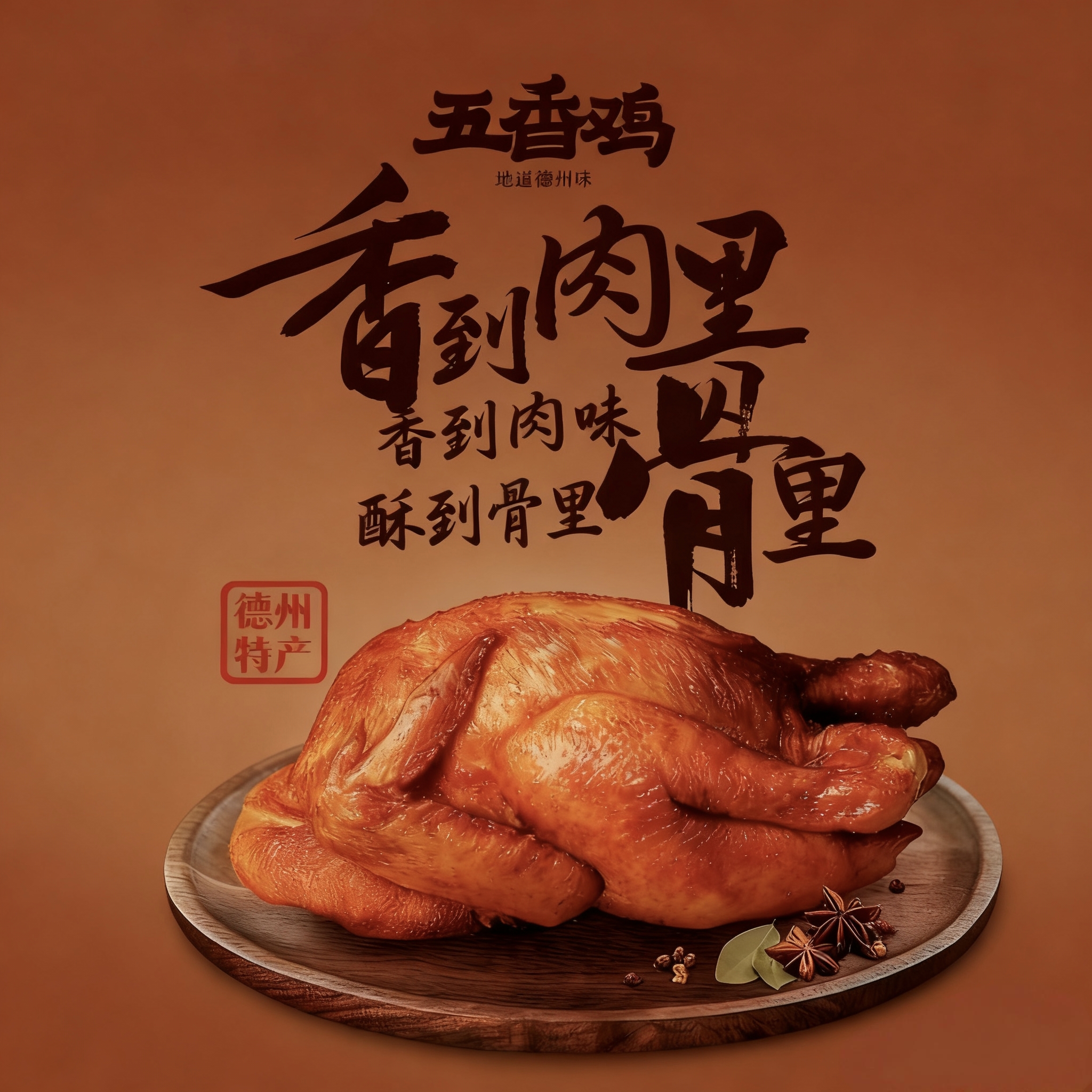 （三只组合装）散养小公鸡大克重五香鸡德州烧鸡扒鸡盐焗鸡卤味美食整鸡真空包装开袋即食