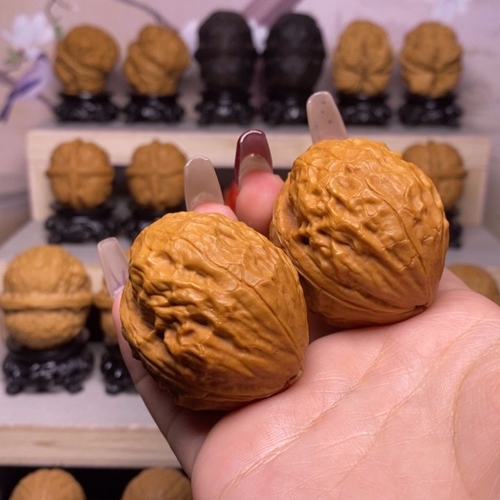 文玩核桃把件1Y—玄武金蟾43、44尺63克