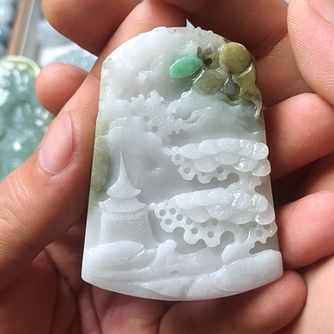 翡翠未镶嵌颈饰天然缅甸翡翠a货