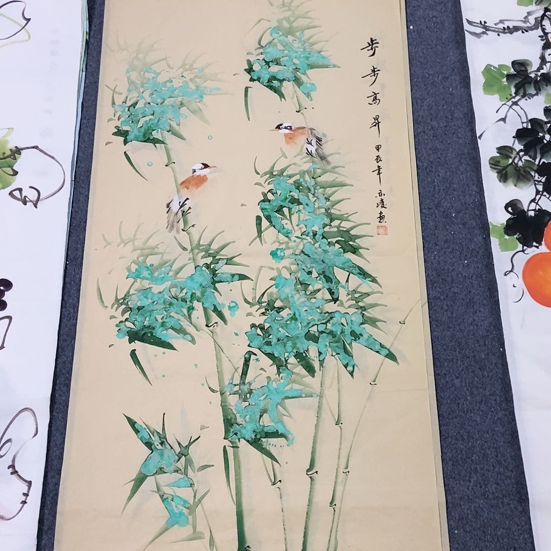 国画四尺竹子一副