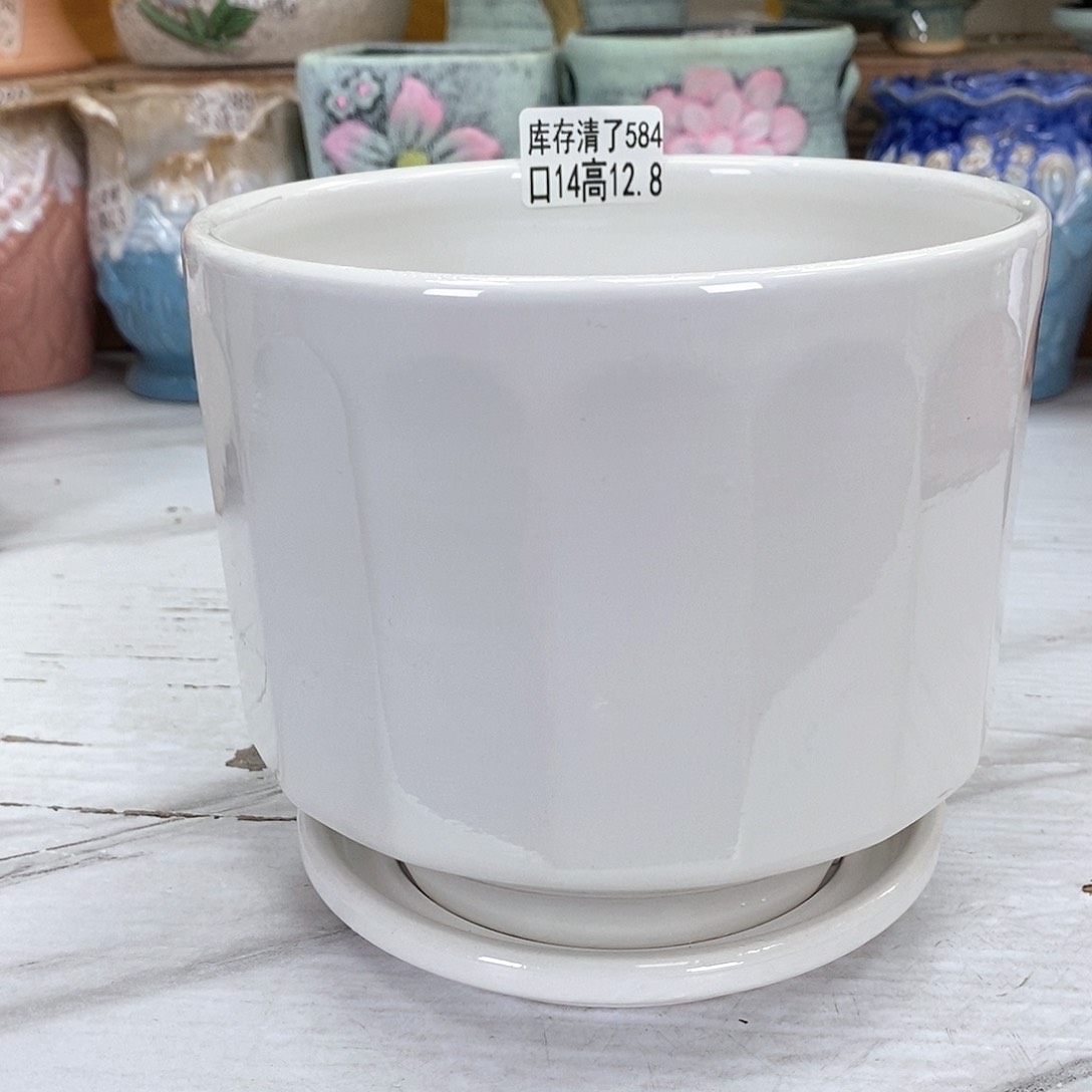 陶瓷@花盆@底部有孔@@5584
