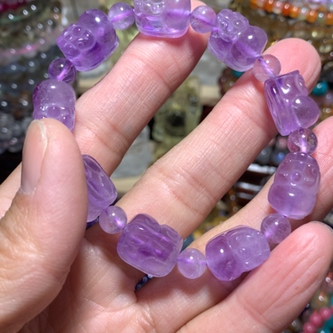 水晶手串未镶嵌平****意貔貅手链