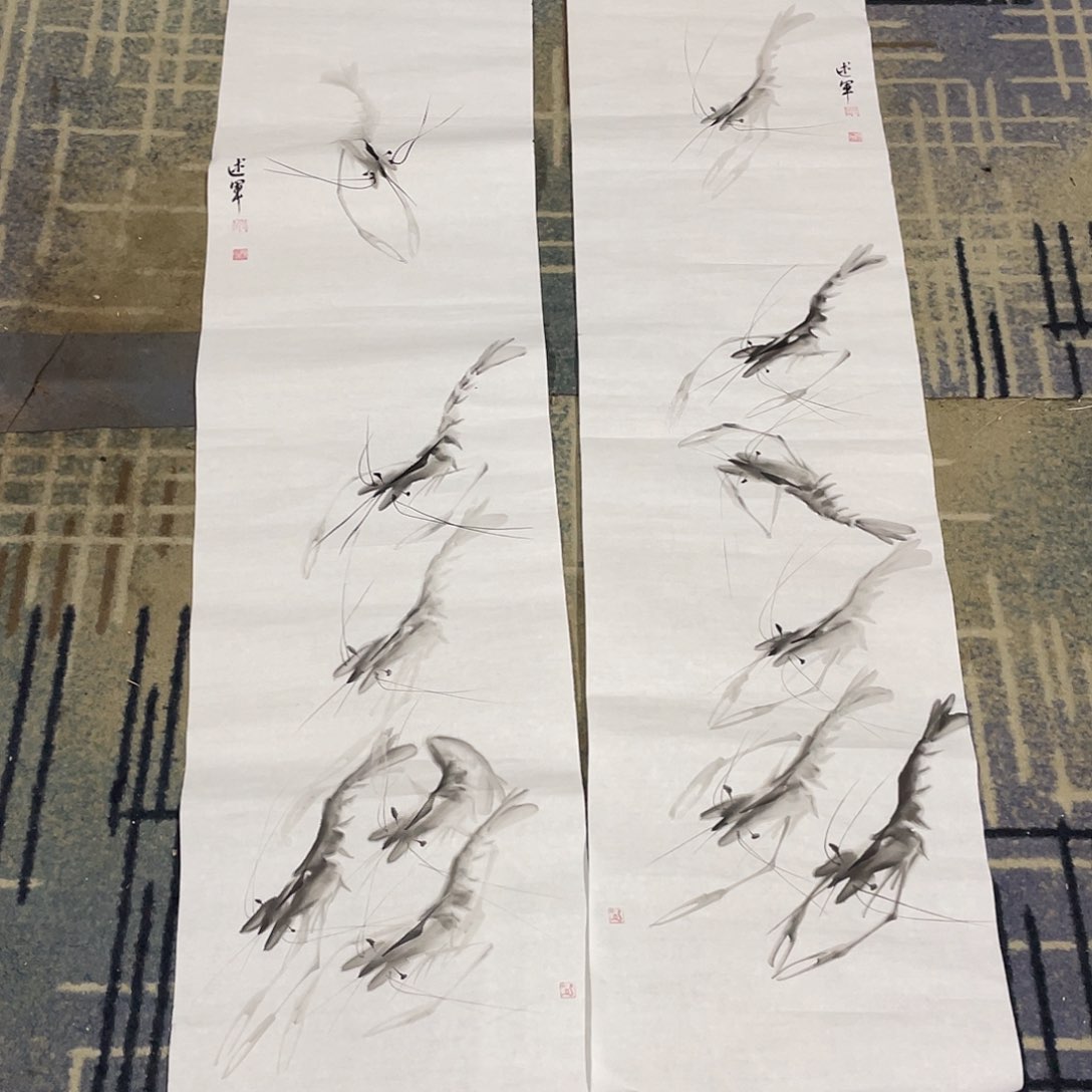 国画四尺对开作品1111