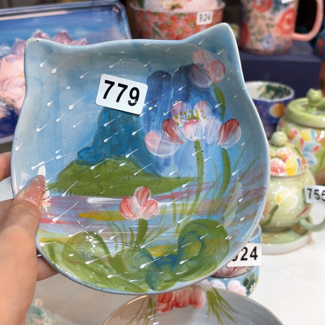 景德镇手绘高温釉下彩陶瓷茶具