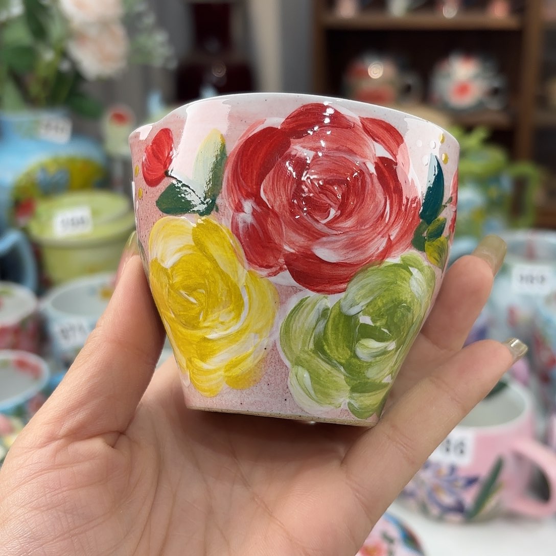 瓷片景德镇手绘高温釉下彩陶瓷茶具