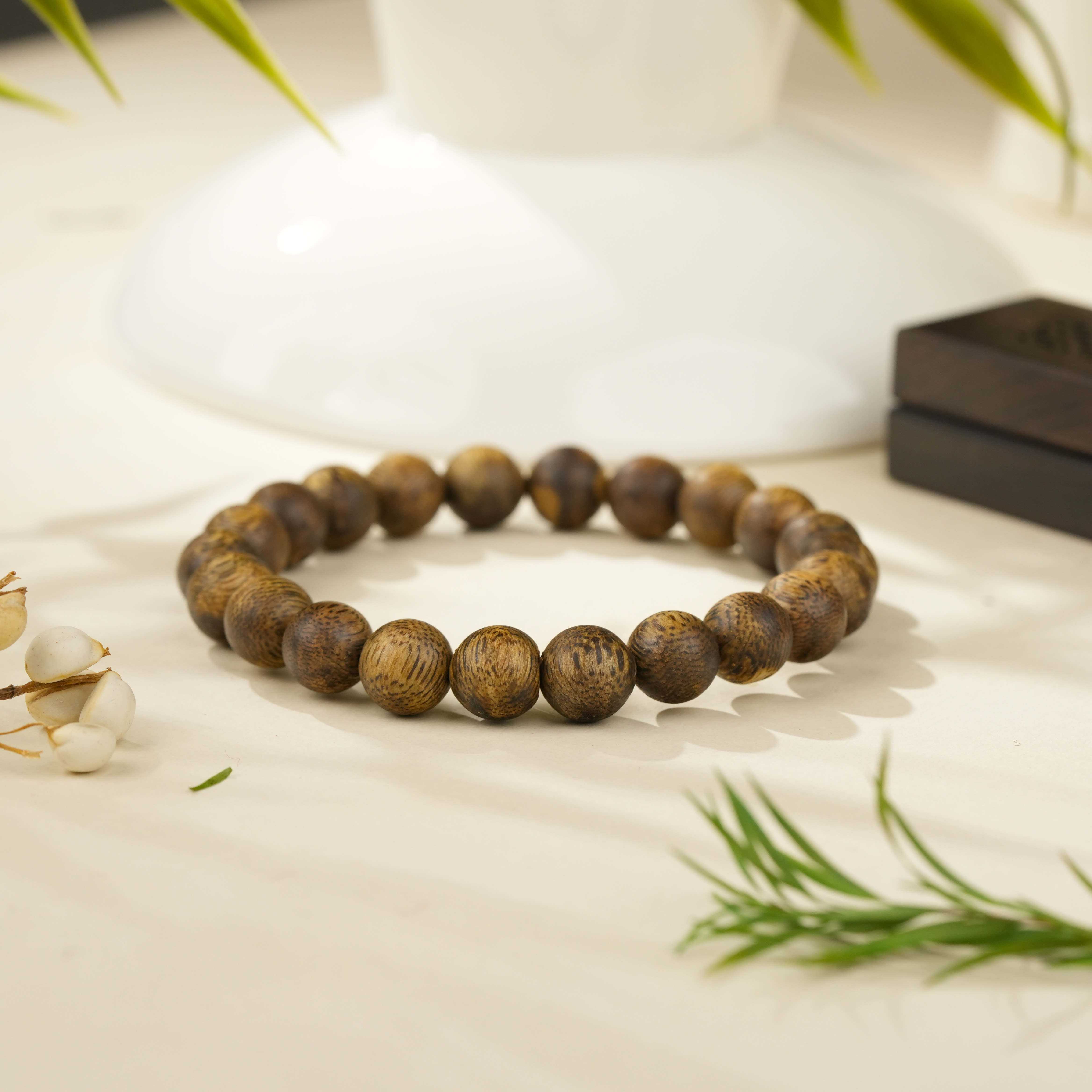 沉香天然沉香 8分沉 海南种植绿棋楠 9mm圆珠单圈多样性发其一