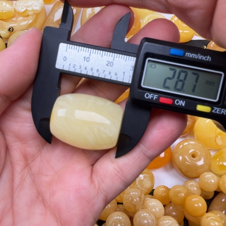 裸石蜜蜡未镶嵌蜜蜡桶珠