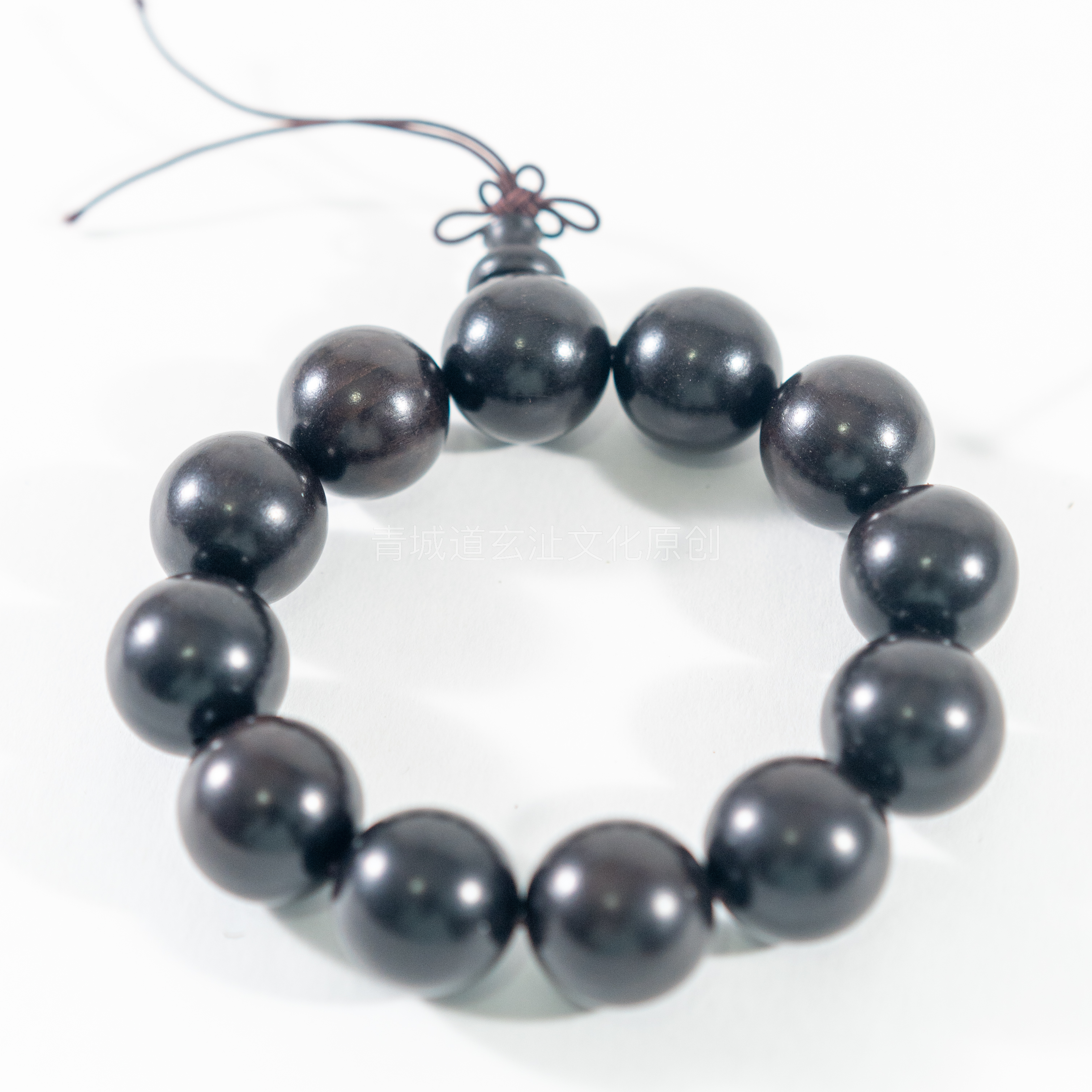 紫黑檀木20mm12颗手串葫芦款