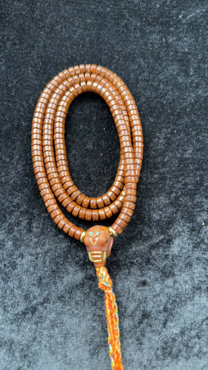 道安文玩 实心紫金鼠药片脖挂6*3