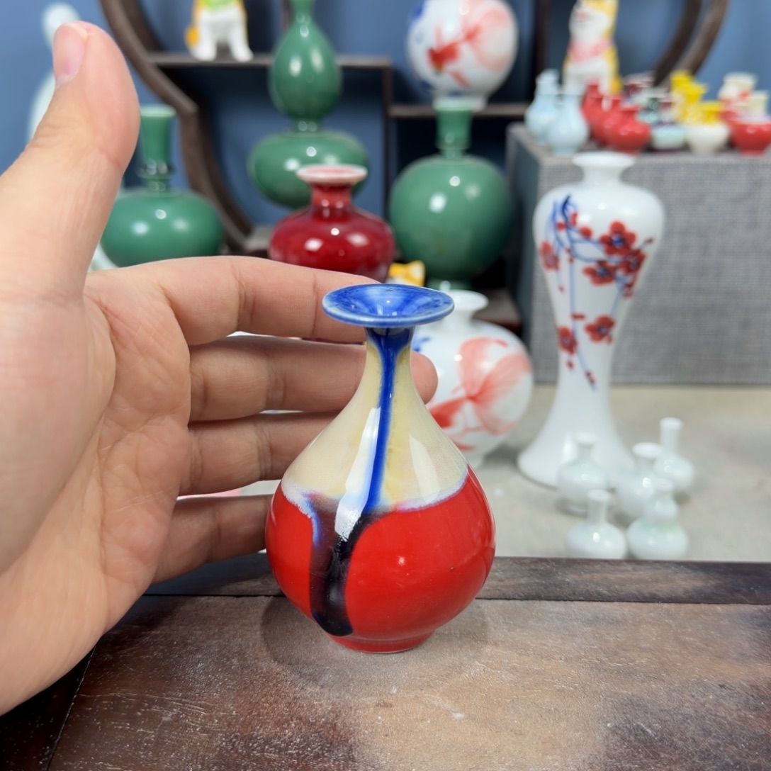 陶瓷手工小花器摆件