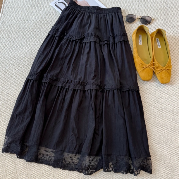 容容定制 半身裙 小香风蕾丝显瘦气质时尚拼接法式减龄 339