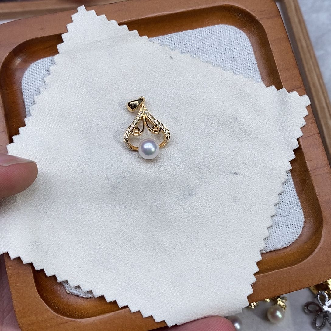 海水珍珠吊坠(不含链)银S925镶嵌