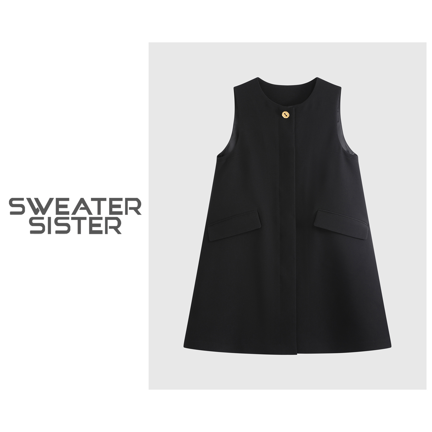 民族风显瘦秋季单排扣中长款休闲马夹女209-568