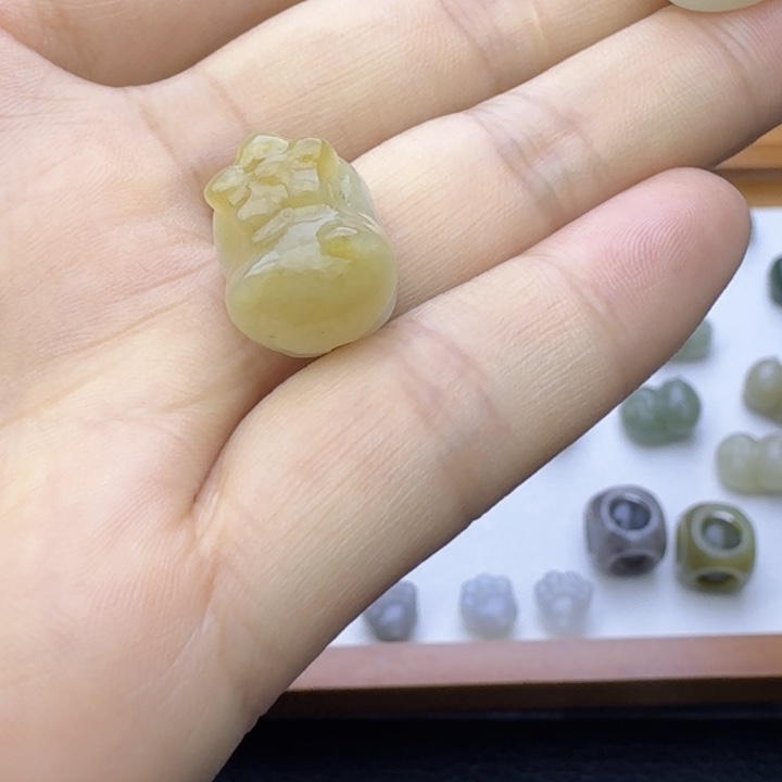 我***你和田玉未镶嵌挂件