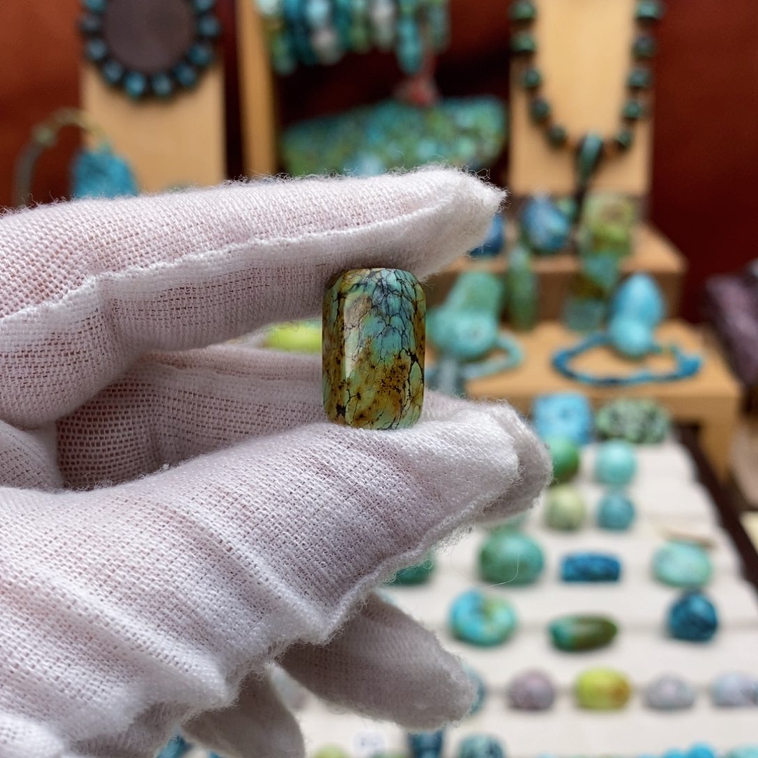 定制绿松石未镶嵌炫彩唐八棱
