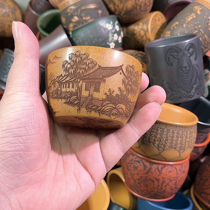 茶杯紫砂全手工紫砂主人杯