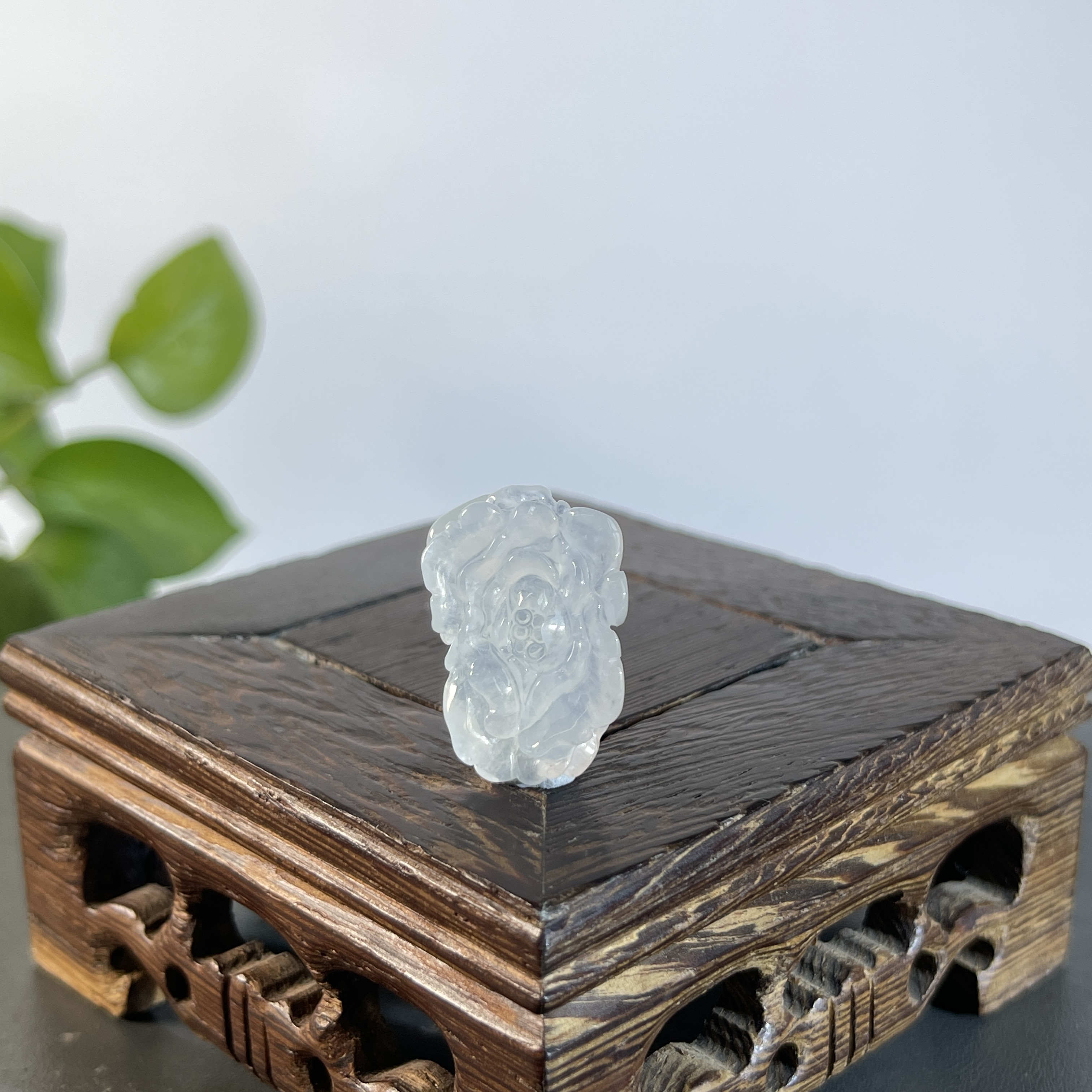 JXA25-42 天然缅甸A货翡翠 一品青莲