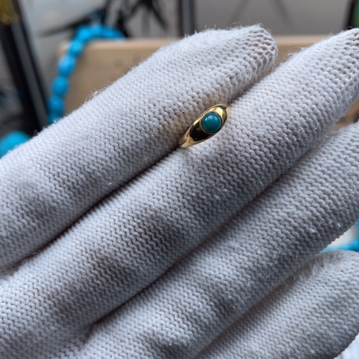 绿松石18K金镶嵌珠宝奇石8.1