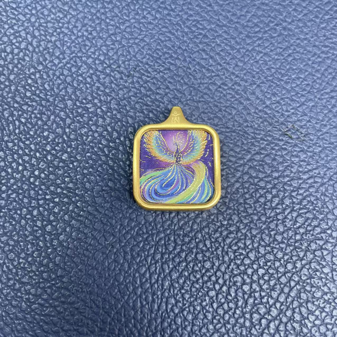 非金属亚克力吊坠 彩虹朱雀精美唐卡吊坠