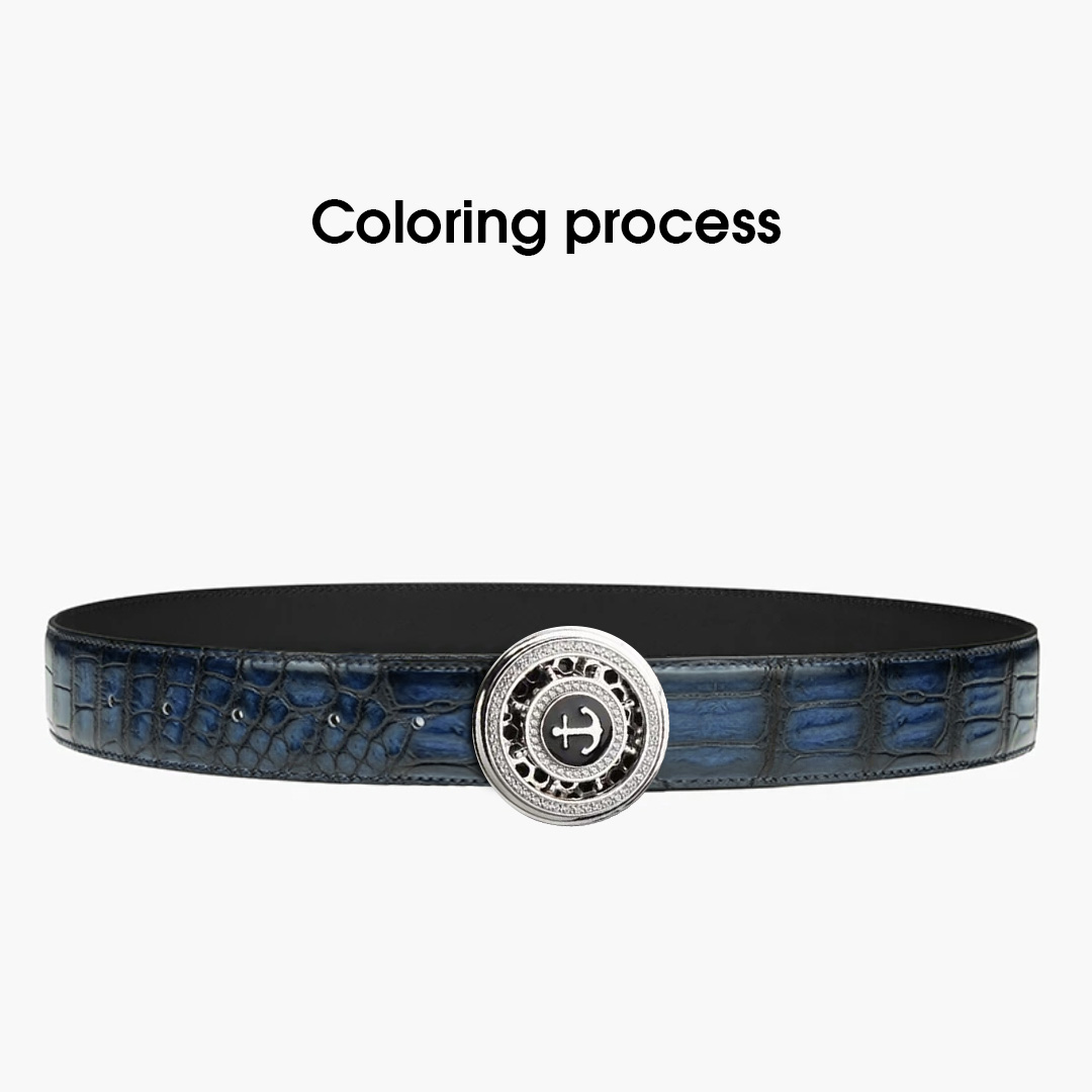 进口尼罗休闲男士擦色工艺轻奢商务扣皮带C1007