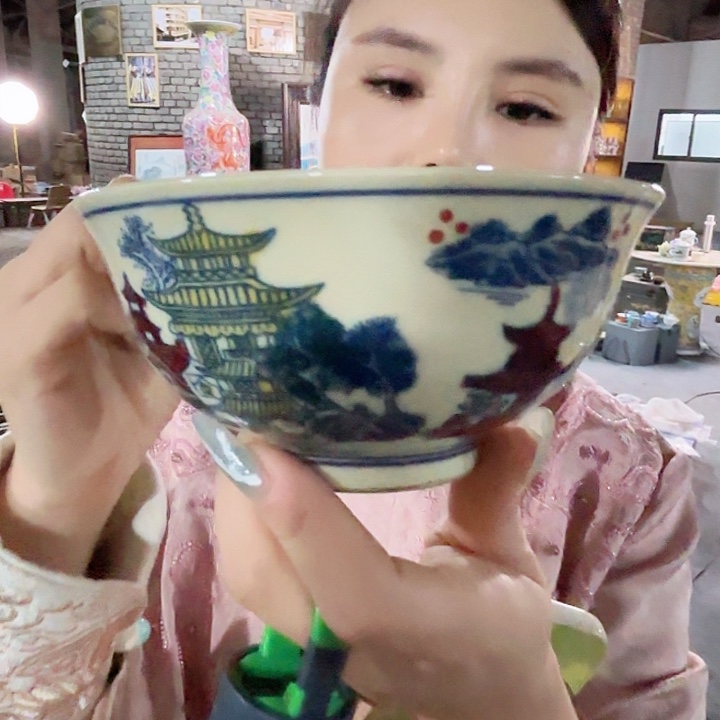 其他陶景德镇高温陶瓷龙珠阁黄希希碗