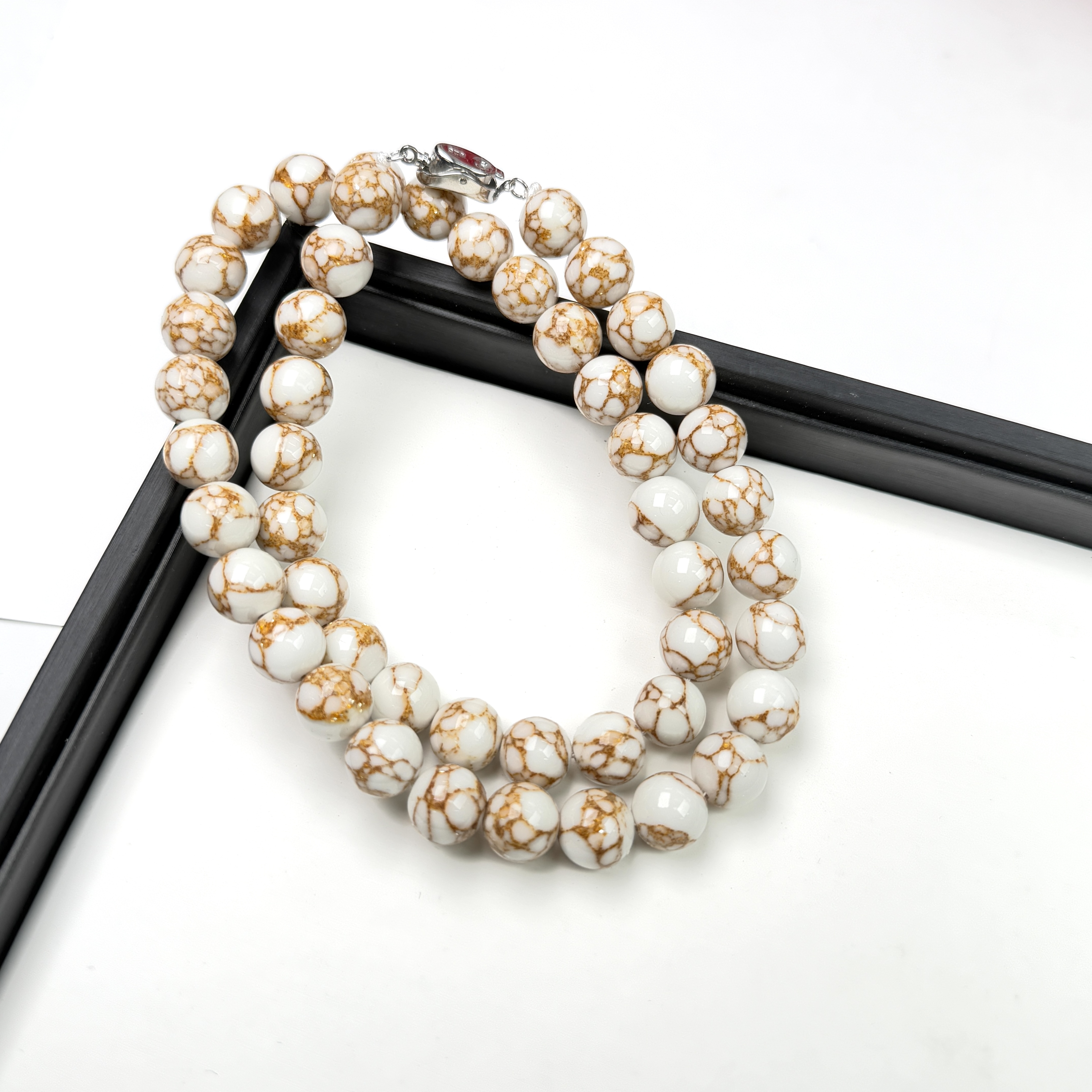 『高端*时尚』F-8899时尚首饰项链10mm多样性发其一K516