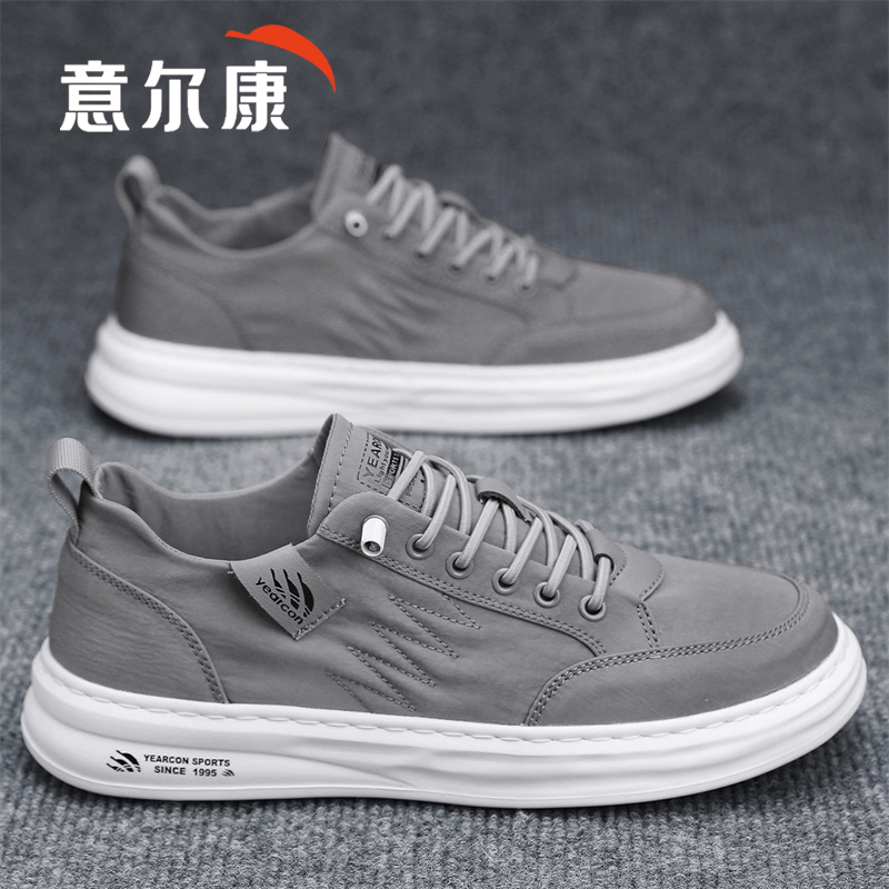 意尔康帆布鞋男士爆款2025新款夏季透气休闲鞋户外薄款中年爸爸鞋