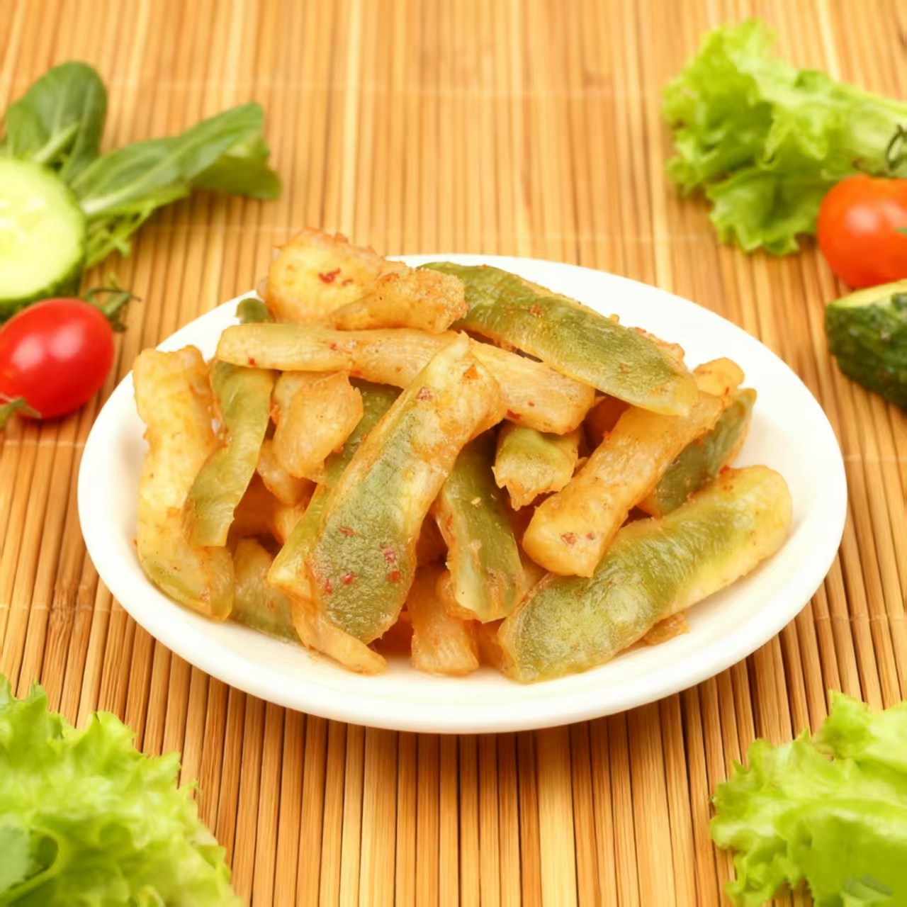 大别山腌制萝卜格子萝卜干