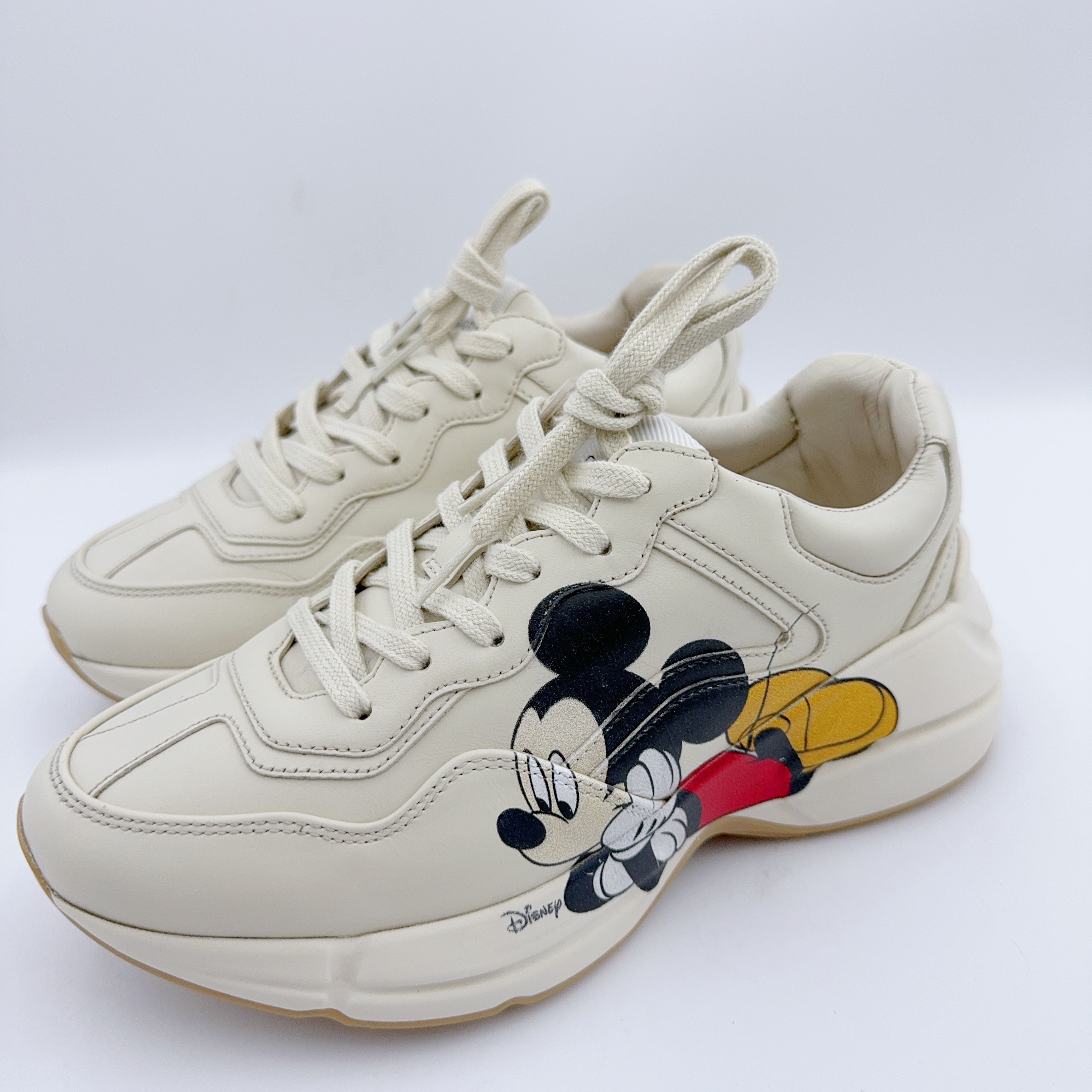 95新 GUCCI/古驰 98新/36.5码/米老鼠老爹鞋/02245