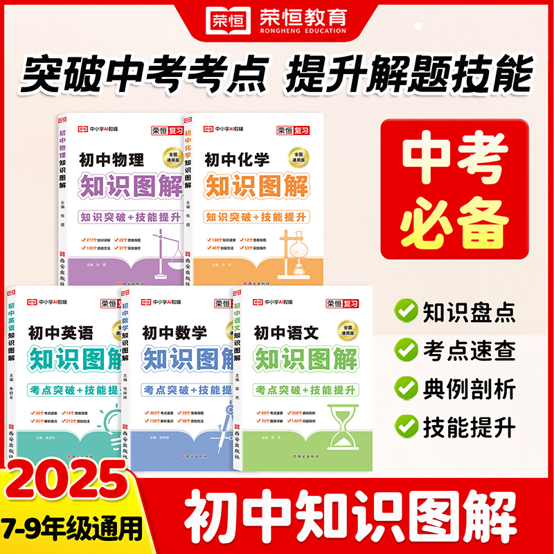 【荣恒】初中知识图解通用版7-9年级语文数学英语物理化学知识详解