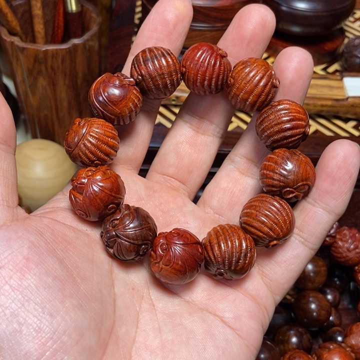 檀香紫檀（小叶紫檀）全福手串