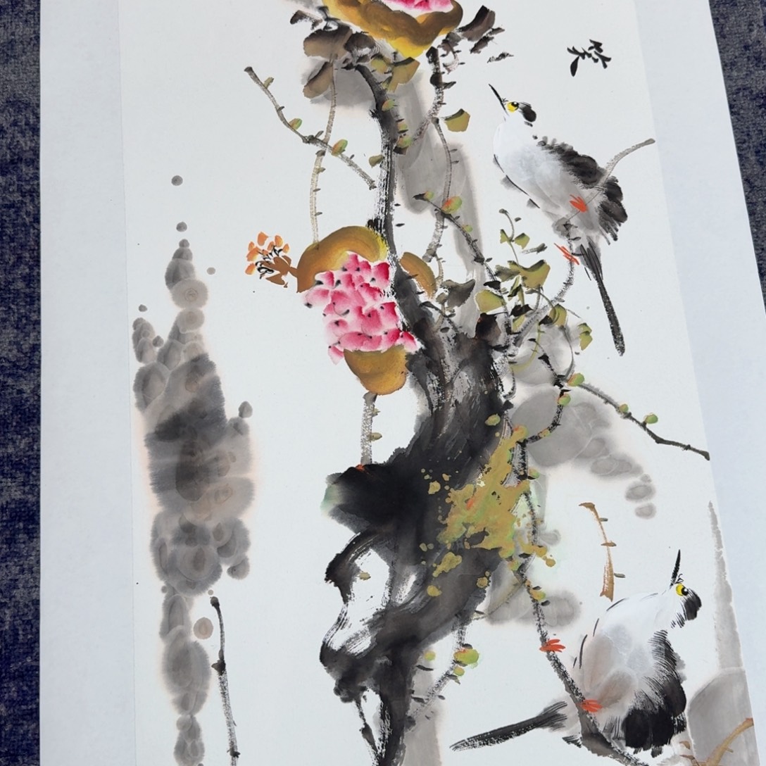 国画国画作品山水花鸟纯手绘