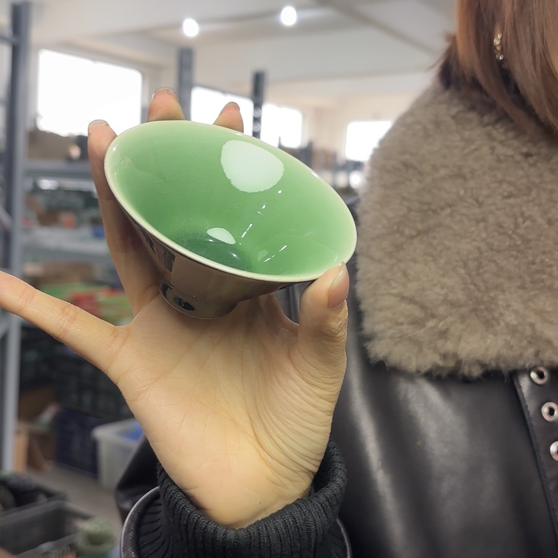 龙泉云间青瓷小米茶器