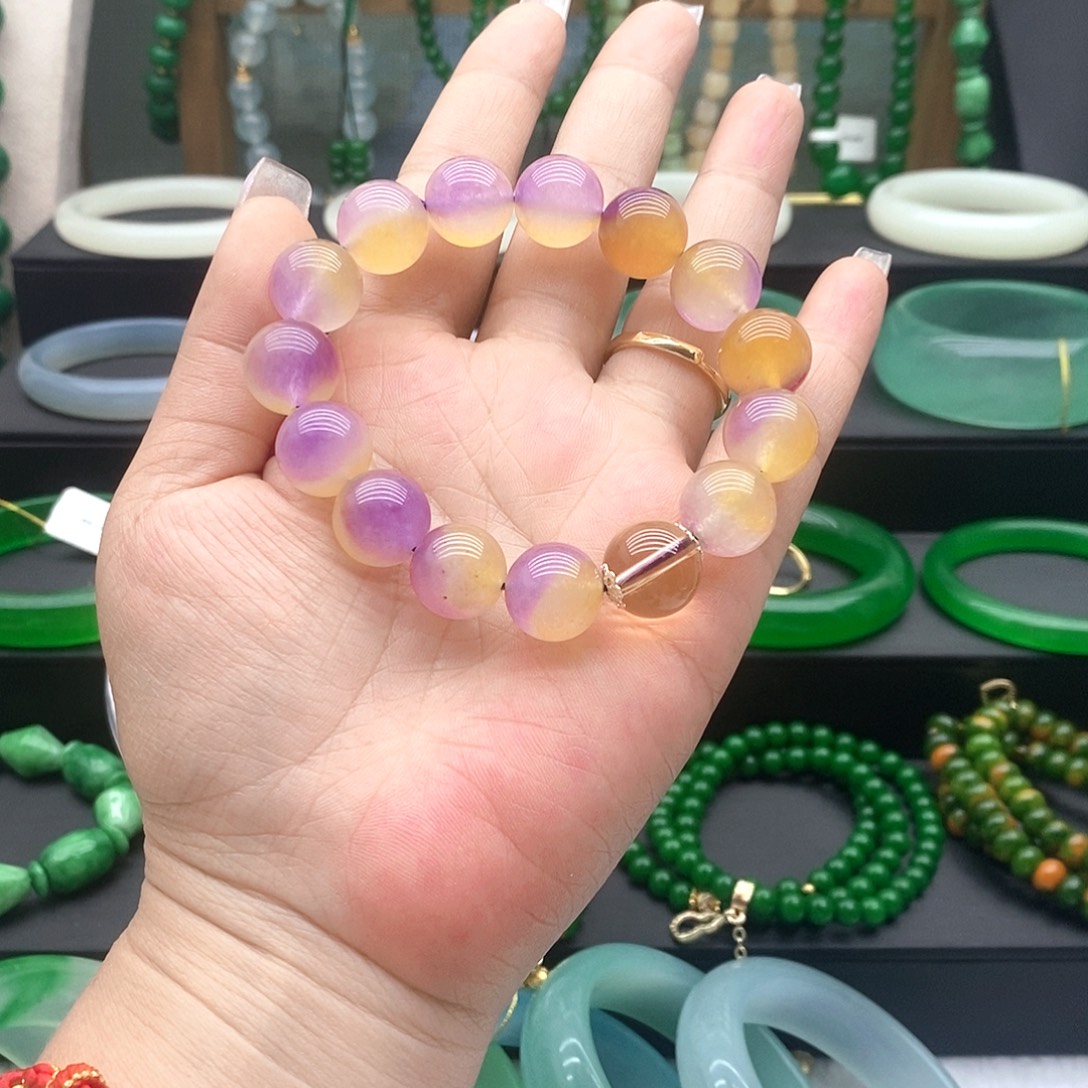 珐琅非金属春带彩卡14mm均码