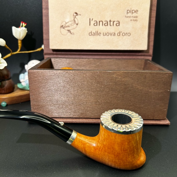 意大利鸭子烟斗L'anatra DaIIe Uova D'Oro十五子棋原木全火焰