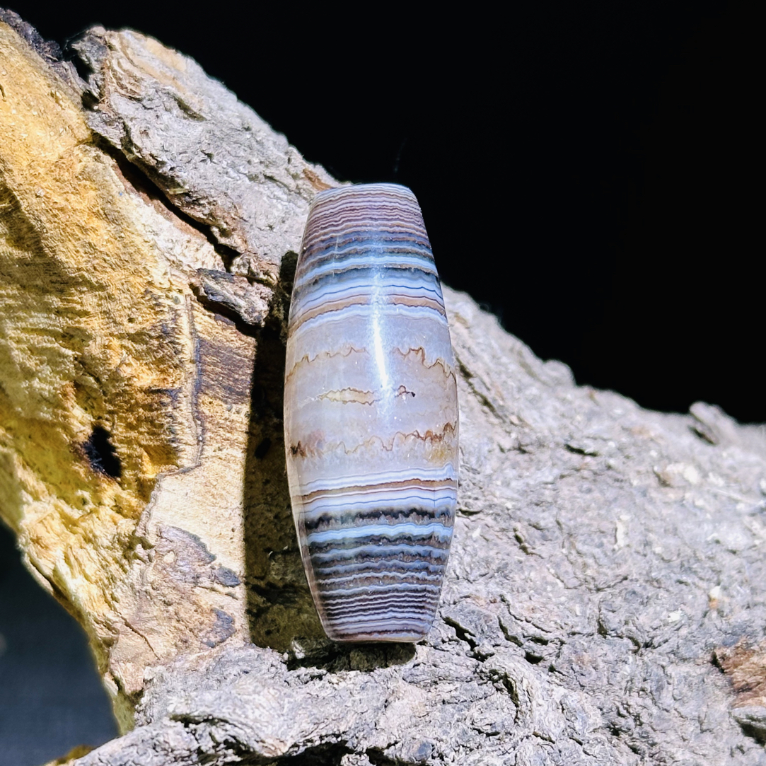 水晶玛瑙共生珠 贯穿水晶宽腰线 