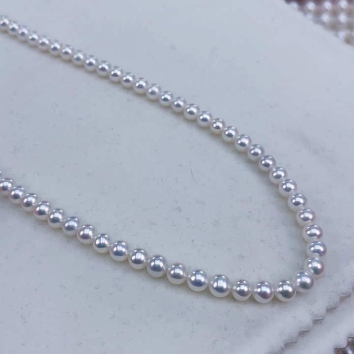 淡水珍珠颈饰银S925镶嵌炫彩极强光5-5.5