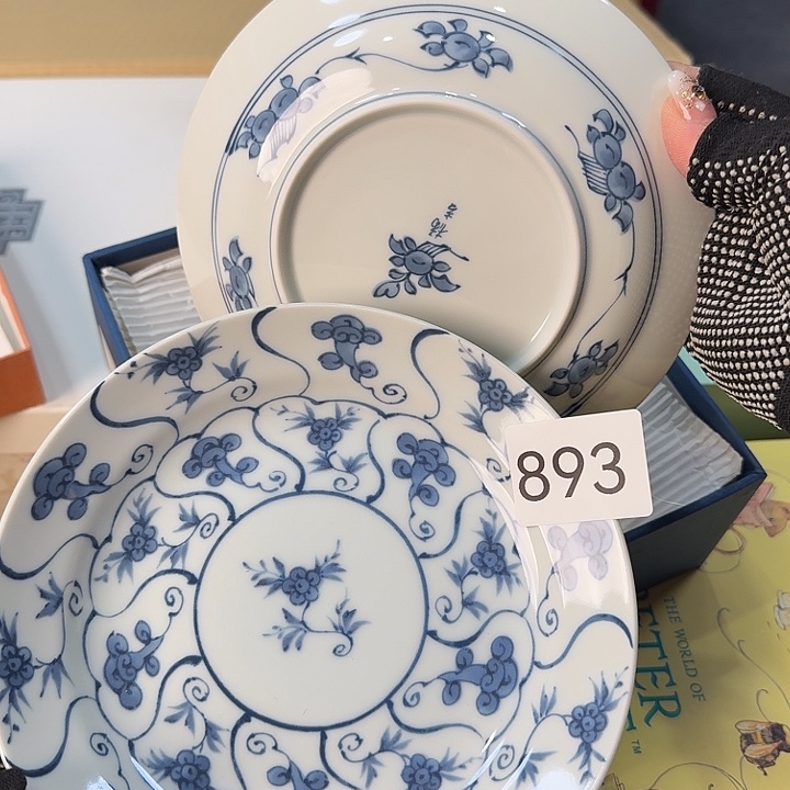 中古物品 默认微瑕很好看的盘子