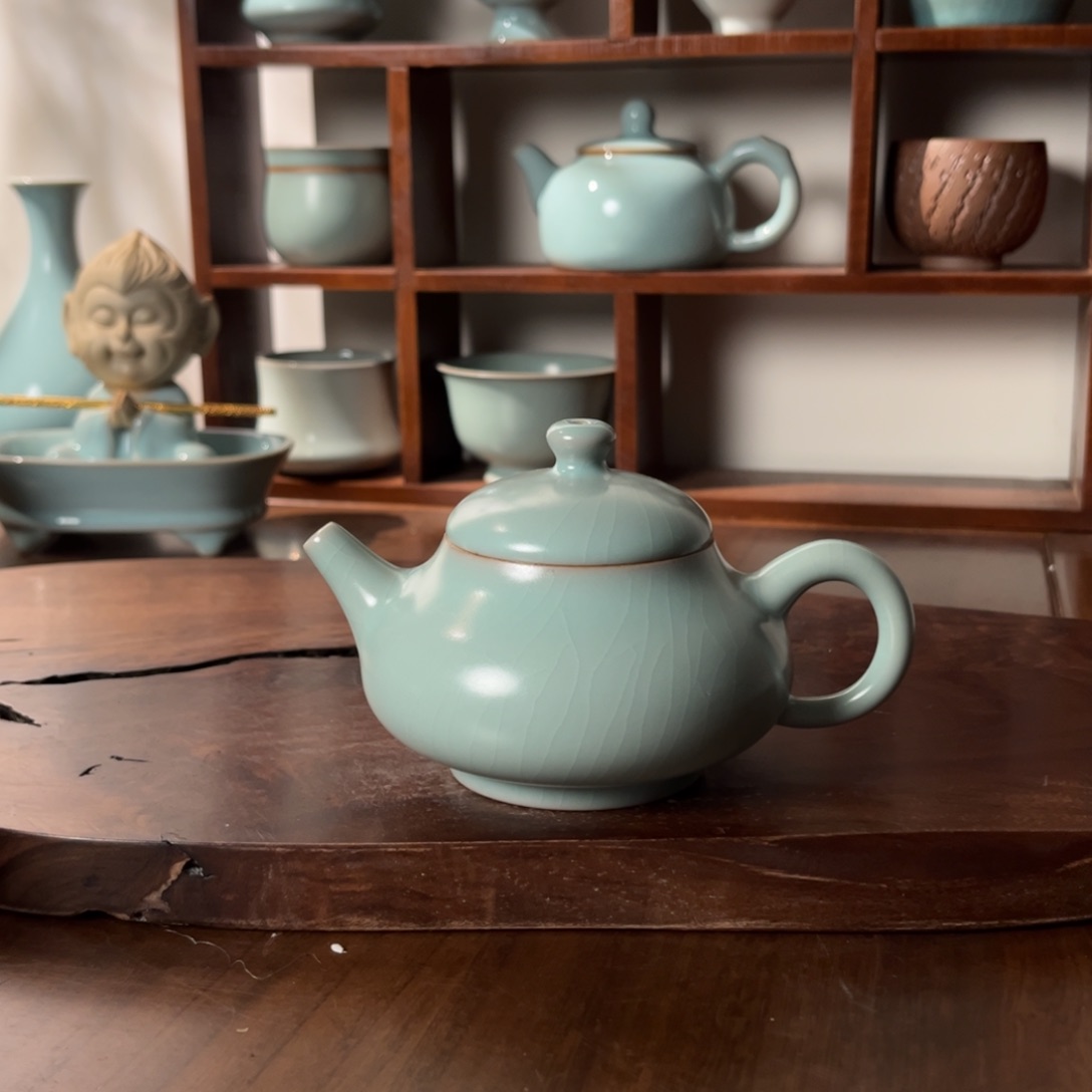 杯竹*仿古釉手工壶