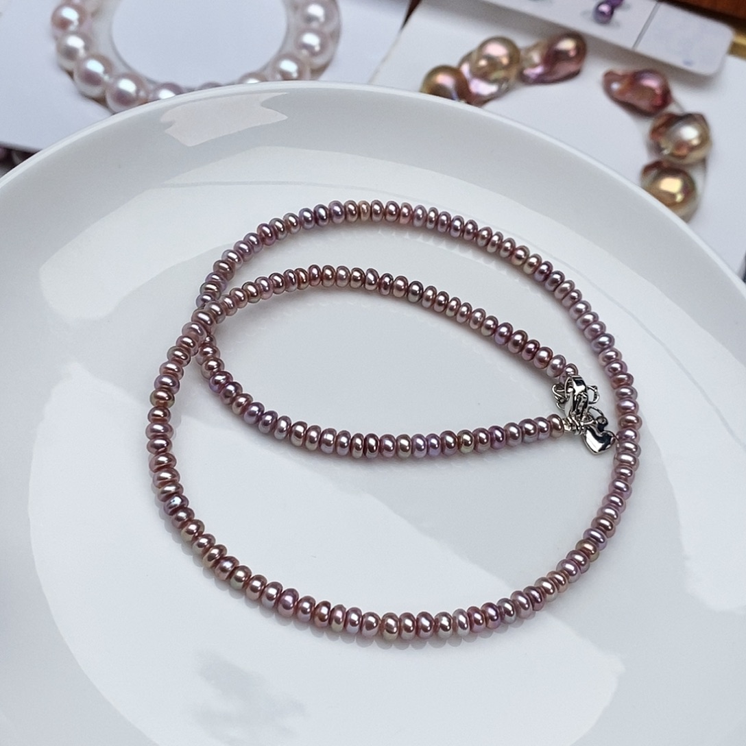 淡水珍珠颈饰银S925镶嵌