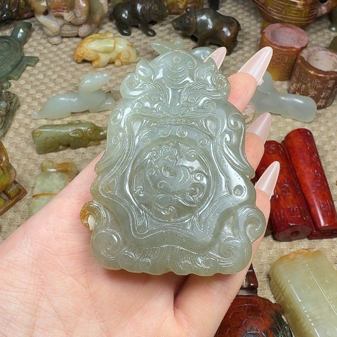 白玉菩提吊坠挂件