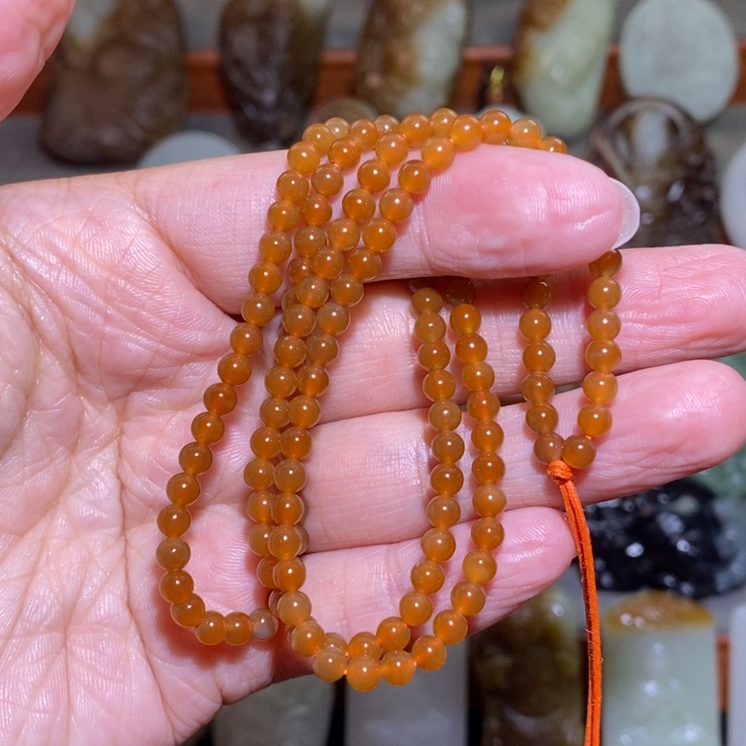 毛衣链未镶嵌和田玉（糖玉）卡4