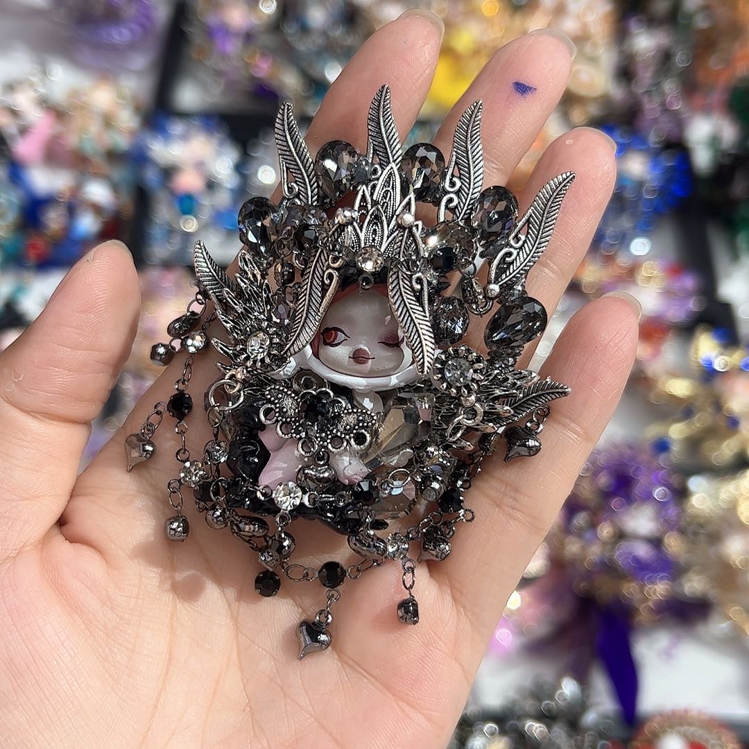 毛绒枪黑高级灰改娃