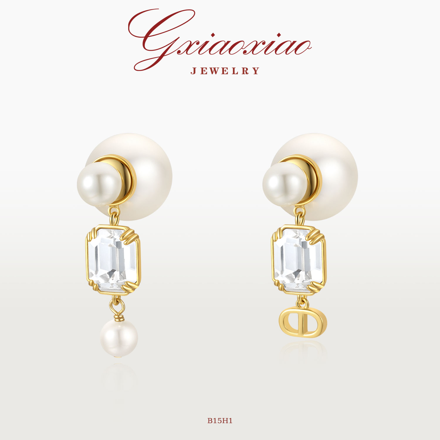 G XIAOXIAO 法式轻奢高级感AB款猪鼻子耳环 B15H1