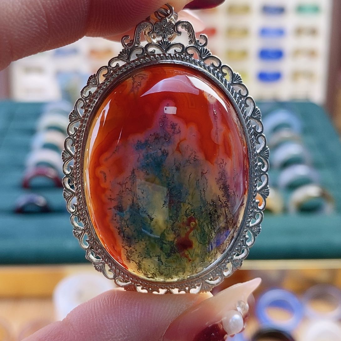 玛瑙/玉髓戒指未镶嵌挽**。