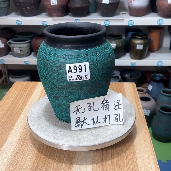 红陶手工制作工艺花盆