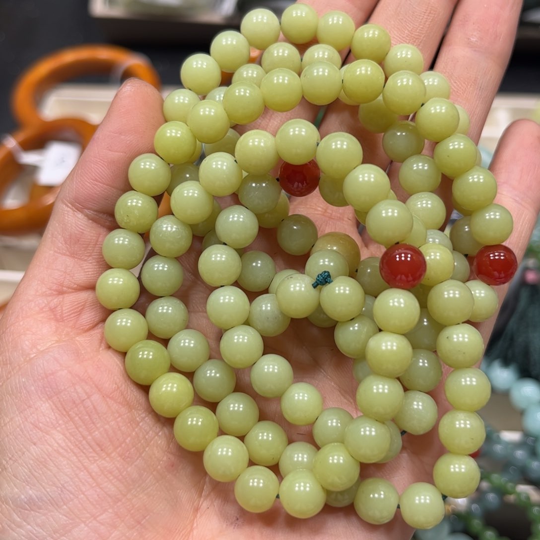 蛇纹石玉手链未镶嵌