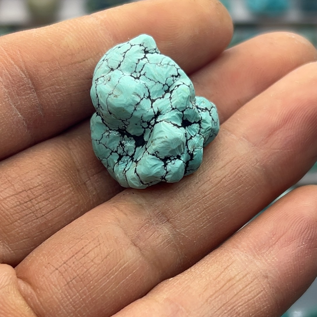 用***1绿松石未镶嵌配饰吊坠孔抛光