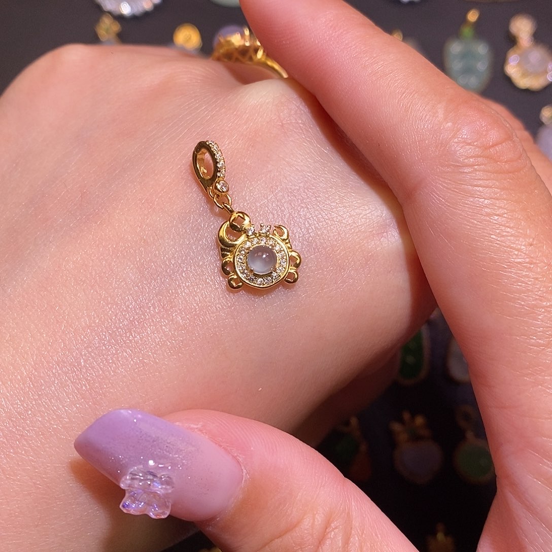 翡翠银S925镶嵌颈饰