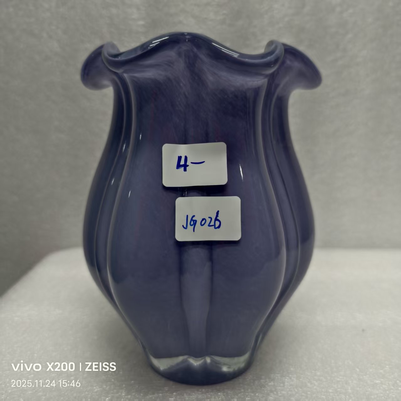 JG-026简约现代琉璃花瓶客厅餐桌插花艺术摆件